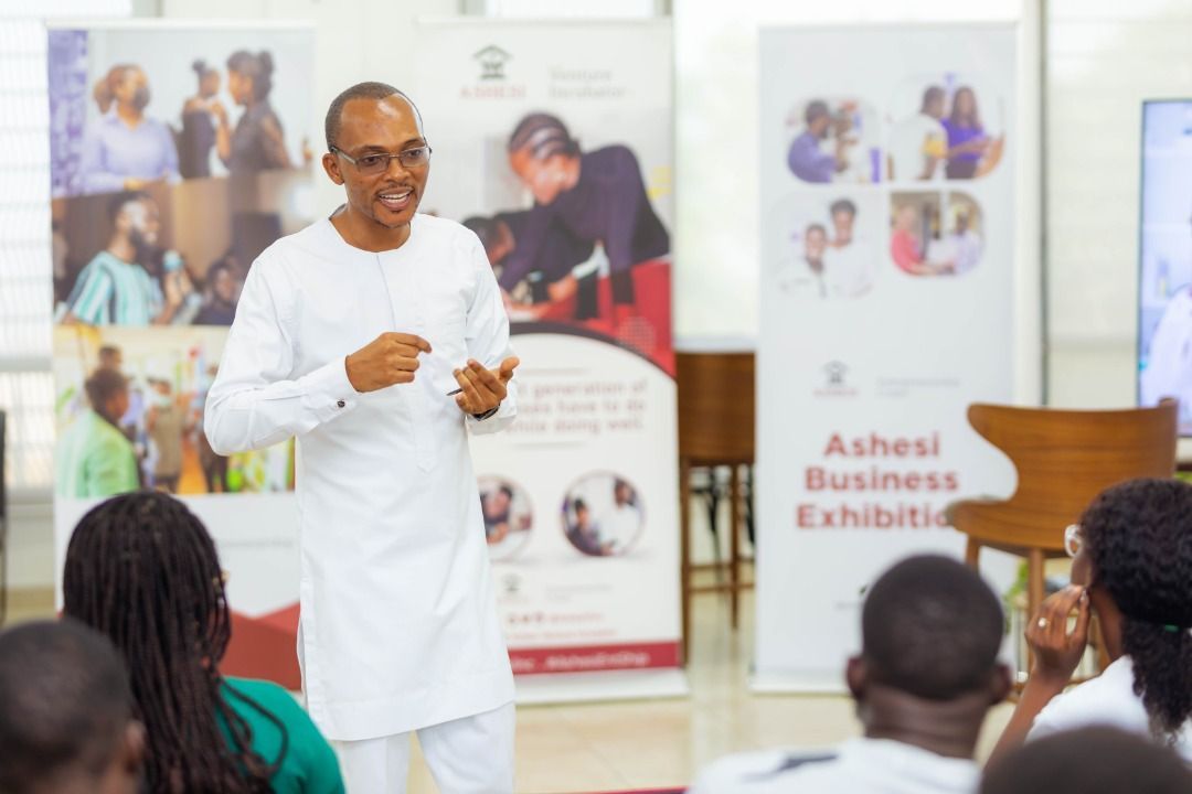 Albert Nii Ayi Tagoe speaking at the Ashesi Entrepreneurship Centre