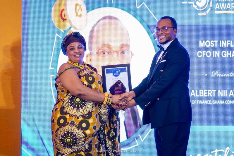 Albert Nii Ayi Tagoe receiving the Most Influential CFO in Ghana award